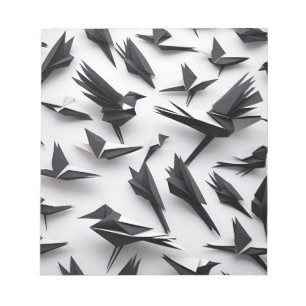 Notas Arte Origami - Um Bloco Majestoso de Crows Notepad