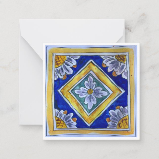 Notas Azulejo de cerâmica siciliano - P2 - Cartão de not (Frente)