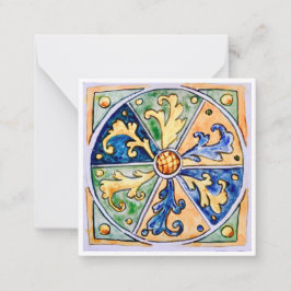 Notas Azulejo de cerâmica siciliano - P7 - Cartão de not