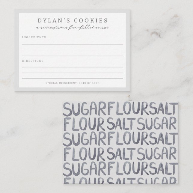 Notas Bacia Infantil de Aniversário | Cartão de Receita  (Frente/Verso)