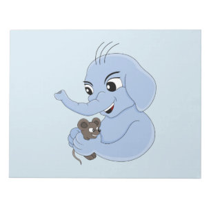 Notas Bloco de animação de elefante bonito