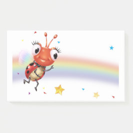 Notas Bloco de anotação Lil Ladybug Rainbow largo Posto-