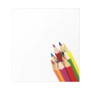 Notas Bloco de Anotações de Lápis Coloridos