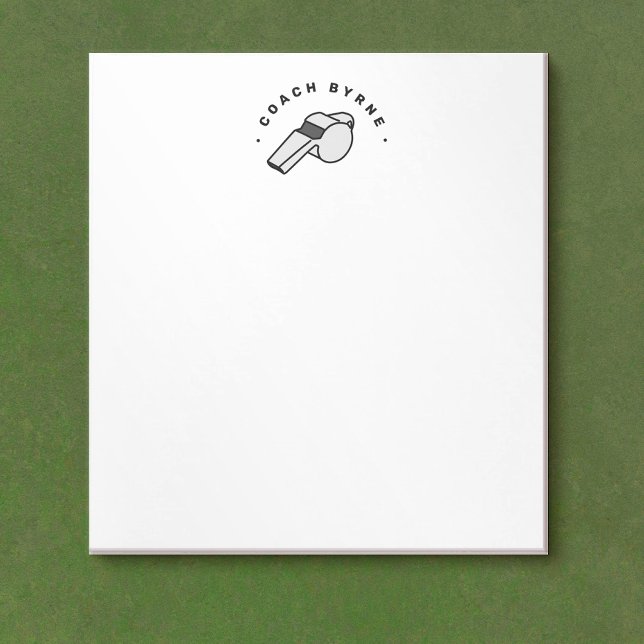 Notas Bloco de Anotações do Apito do Treinador de Futebo (Criador carregado)
