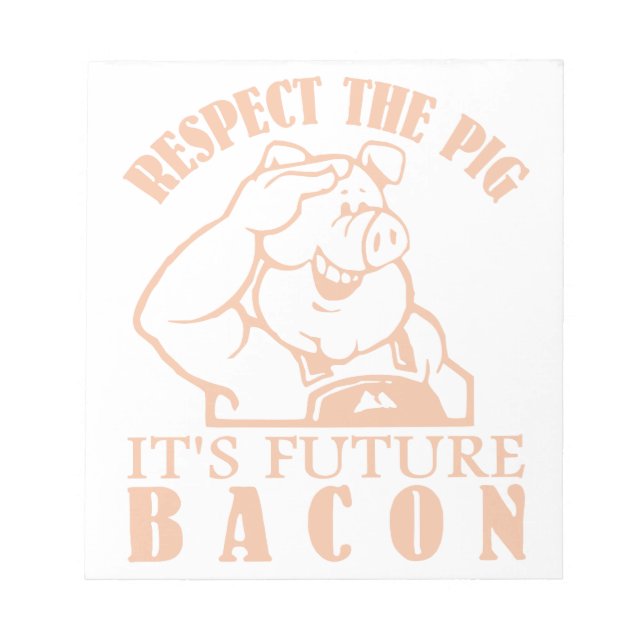 Notas bloco de anotações PIG TO BACON (Frente)