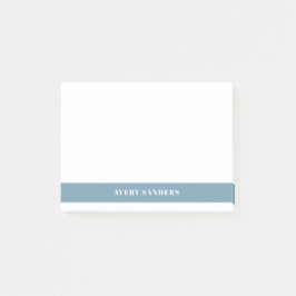 Notas Bloco de cor azul moderno mínimo simples