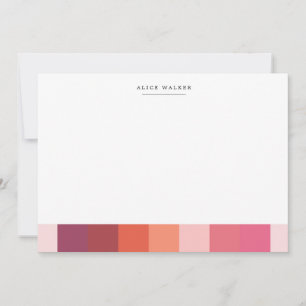 Notas bloco de cor minimalista moderno Cartão de Papel