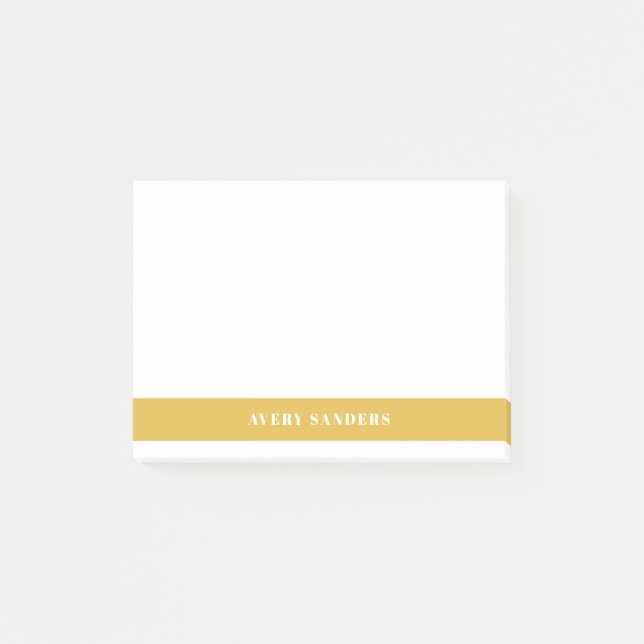 Notas Bloco de Cores Amarelo Mínimo Simples e Moderno (Frente)