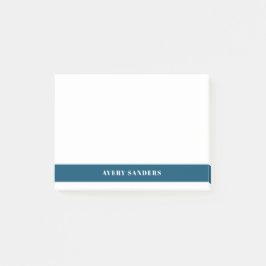 Notas Bloco de Cores Moderno Azul Naval Minimalista Simp