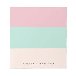 Notas Bloco de cores pastel personalizado 