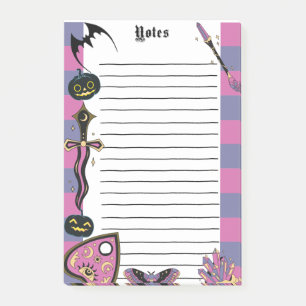 Notas Bloco de Memo do Halloween de Witchy Gothic Spooky