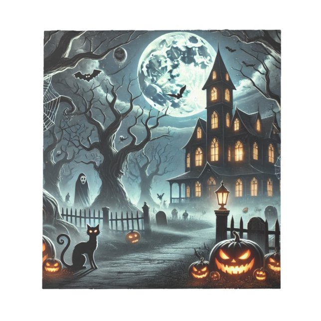 Notas bloco de notas. Dia de colheita de Halloween (Frente)