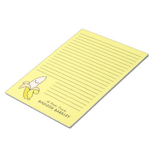 Notas Bloco de Papéis de carta de Banana Kawaii Cute