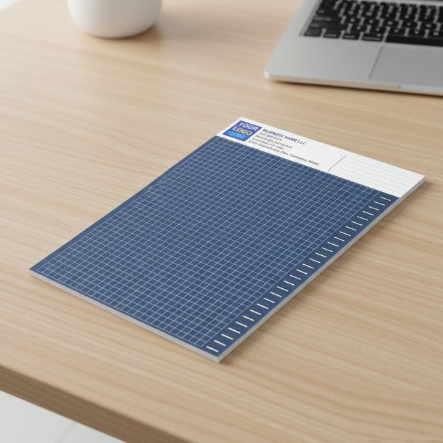 Notas Bloco de Papel de Gráfico de Engenharia de Bluepri (custom graph paper, engineering pad logo, architectural grid pad)
