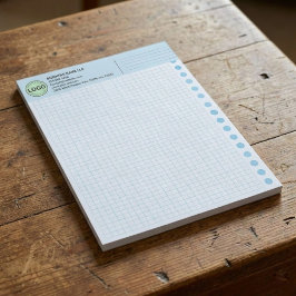 Notas Bloco de Papel Milimetrado com Logotipo Personaliz