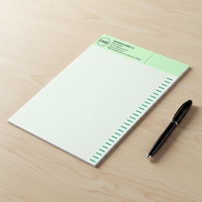 Notas Bloco de papel milimetrado de Engenharia Verde com (logo graph paper for architects, ruled engineering paper templates)