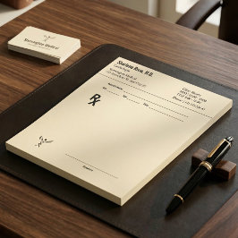Notas Bloco de Prescrição Médica Personalizado RX Editáv