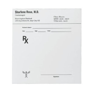 Notas Bloco de Prescrição Personalizado – RX Médico Edit