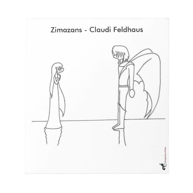 Notas Bloco de rascunho com uma ilustração de “Zimazans (Frente)