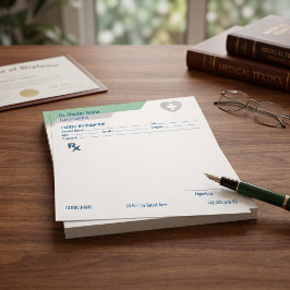 Notas Bloco de Receitas Personalizável para Médicos - Bl