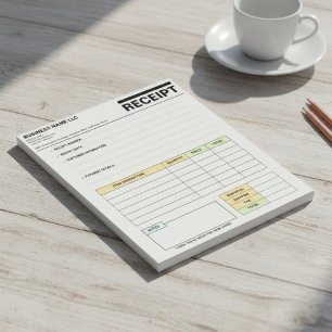 Notas Bloco de Recibo de Nota Fiscal de Venda (Pad de Pa