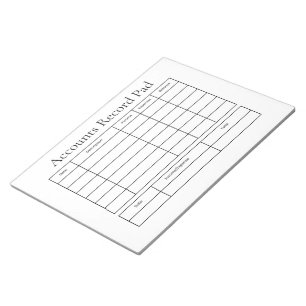 Notas Bloco de Registro de Contas Razão
