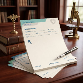 Notas Bloco de RX Personalizado para Médicos Prescrição
