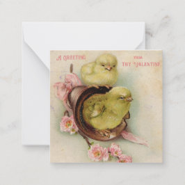 Notas Cartão Antigo do Dia de São Valentim