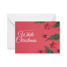 Cartão branco de saudação de natal