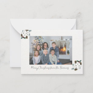 Notas Cartão com fotos da Família Pine Cone de Natal