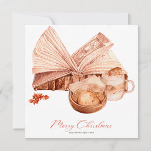 Notas Cartão com fotos de café do Livro de Natal