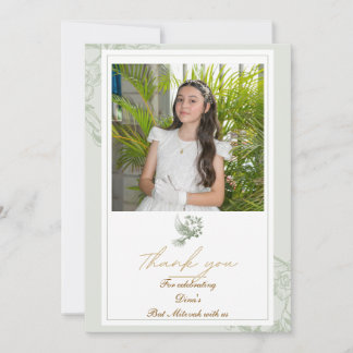 Notas cartão de agradecimento Bat Mitzvah