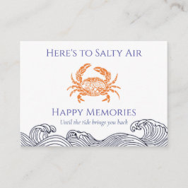 Notas Cartão de Agradecimento da Coastal Crab Guesthouse