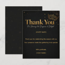 Cartão de Agradecimento da Temporada do Ouro Preto