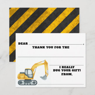 Notas Cartão de Agradecimento de Aniversário de Construç