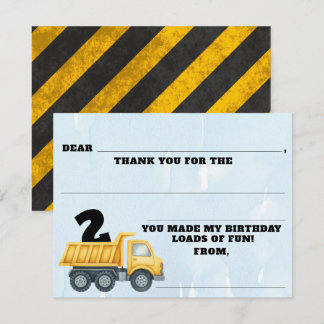 Notas Cartão de Agradecimento de Aniversário de Construç