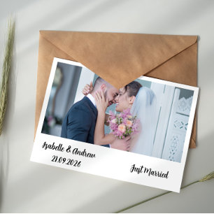 Notas Cartão de Agradecimento de Casamento com Foto de T