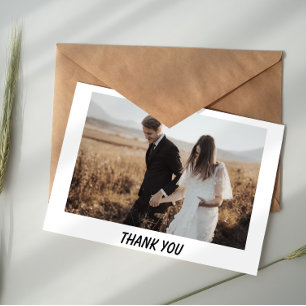 Notas Cartão de Agradecimento de Casamento com Foto e Ti