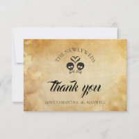 Cartão de Agradecimento de Casamento de Halloween