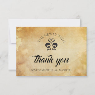 Notas Cartão de Agradecimento de Casamento de Halloween