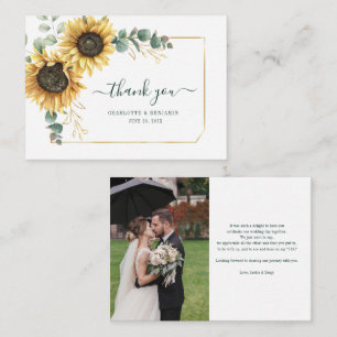 Notas Cartão de Agradecimento de Casamento Flor de Giras