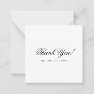 Notas Cartão de Agradecimento de Casamento Minimalista P