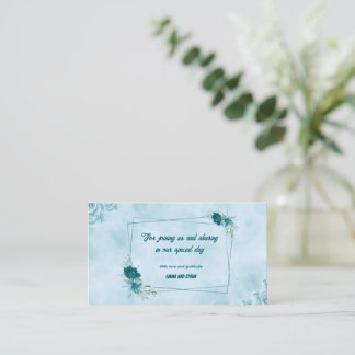 Notas Cartão de Agradecimento Elegante - cores azul céu