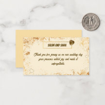 Cartão de Agradecimento Elegante para Convidados d