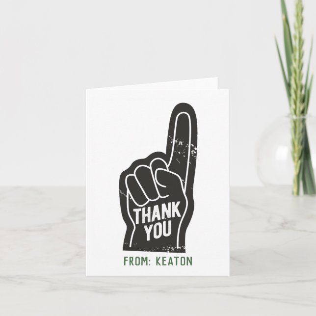 Notas Cartão de Agradecimento Fã Número 1 de Esportes (Frente)