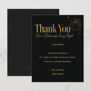 Notas Cartão de Agradecimento Fright Night Cocktails Bla