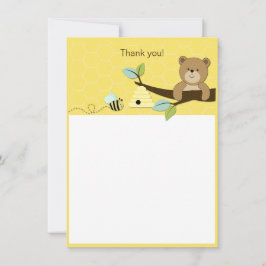 Notas Cartão de agradecimento Honey Bear e Bee Flat