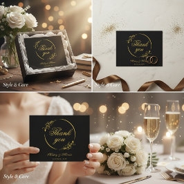Notas Cartão de Agradecimento Minimalista Elegante para
