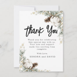 Notas Cartão de Agradecimento Pinheiro Abeto Plano