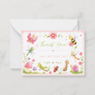 Notas Cartão de agradecimento Pink Bugs !